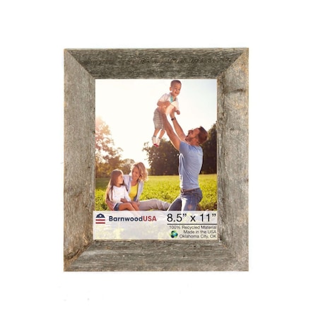Barnwoodusa Rustic Farmhouse Reclaimed 8.5x11 Picture Frame (Weathered Gray) 672713210443